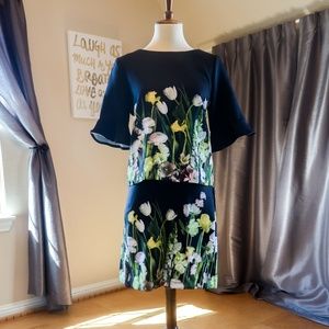 Black with floral skirt & top set size XS